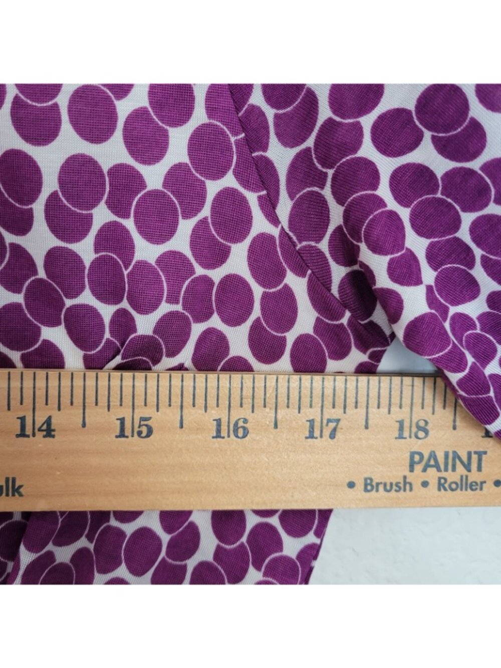 Boden Purple Polka Dot Annie Faux Wrap Midi Dress Short Sleeves Drapey 10 Long - Picture 6 of 6